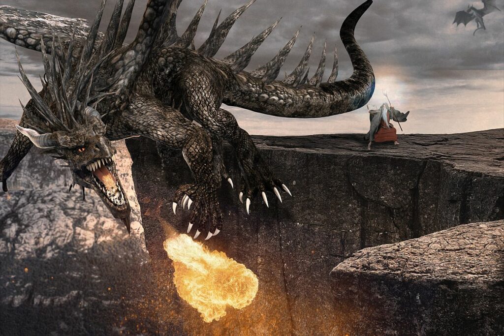 Balerion - the Black Dread -a dragon of House Targaryen